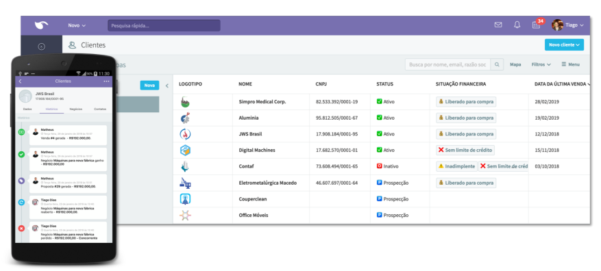 screenshot of Ploomes