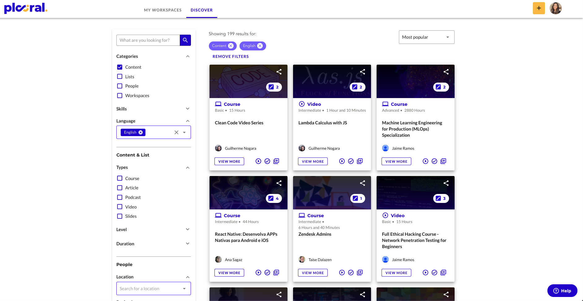 screenshot of Plooral