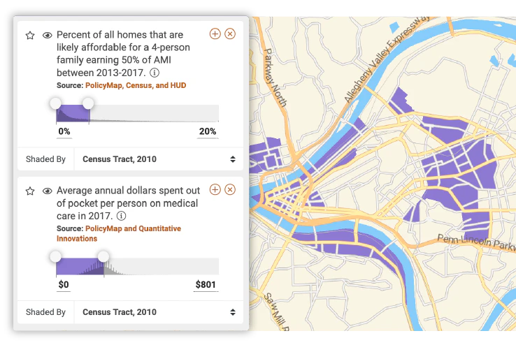 screenshot of PolicyMap