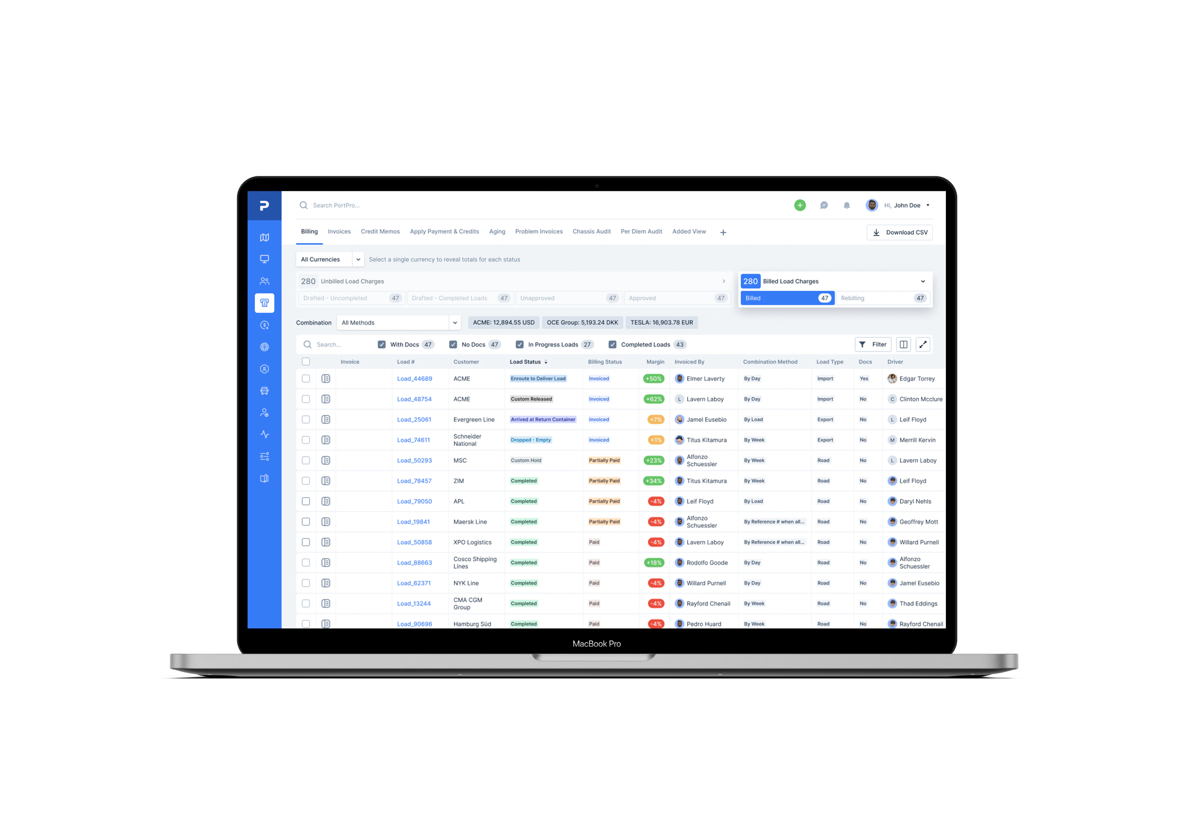 screenshot of PortPro
