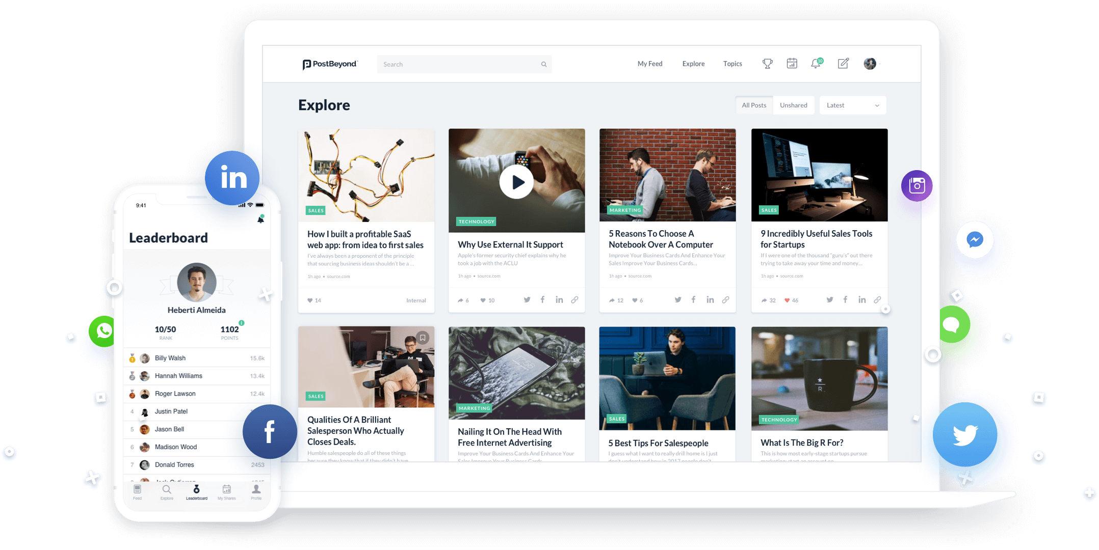 screenshot of PostBeyond