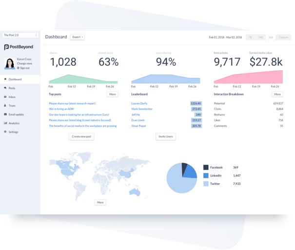 screenshot of PostBeyond