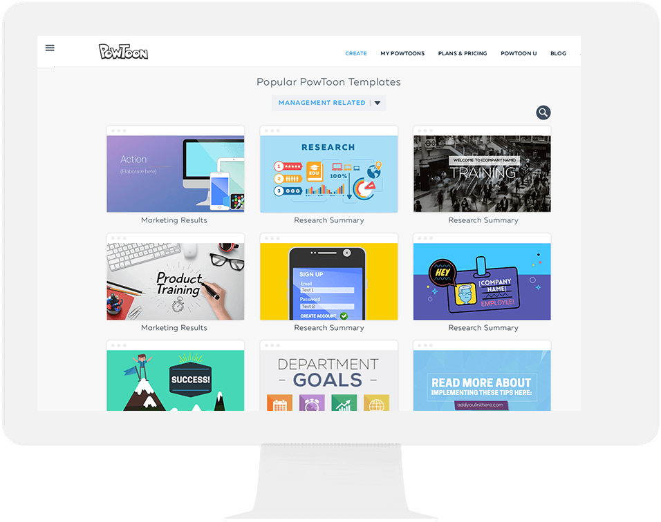 screenshot of PowToon