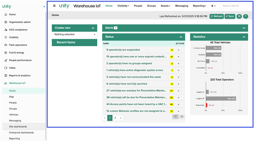 screenshot of Powerfleet