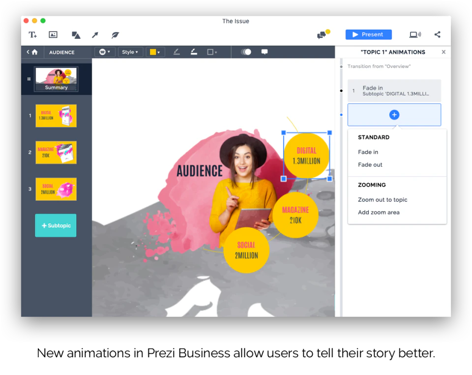screenshot of Prezi