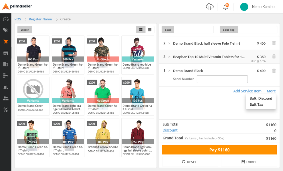 screenshot of Primaseller