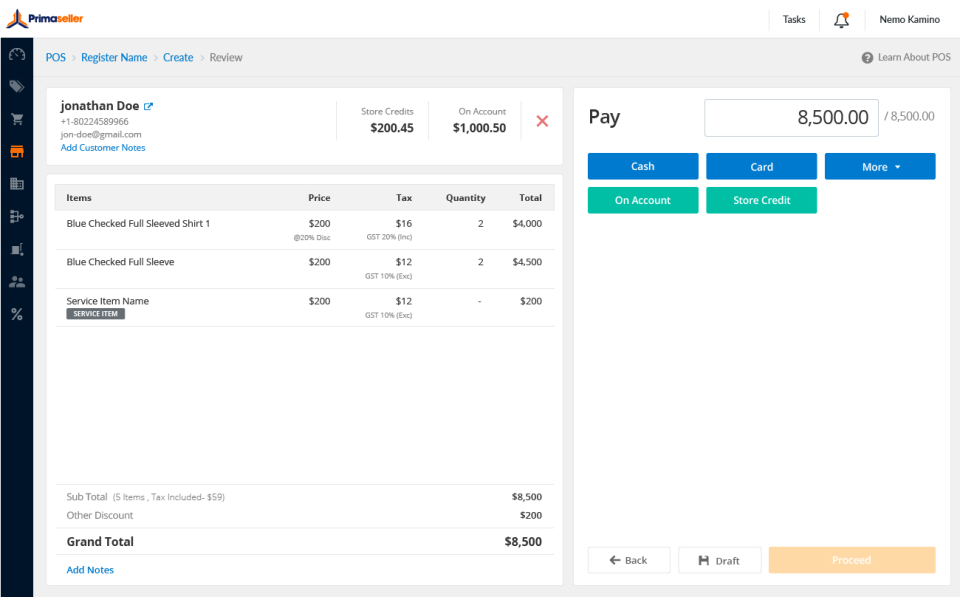 screenshot of Primaseller