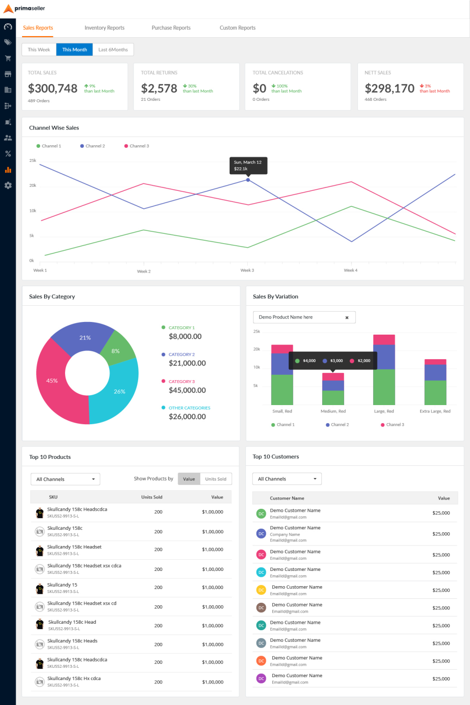 screenshot of Primaseller