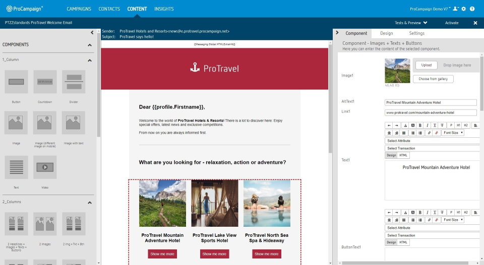 screenshot of ProCampaign