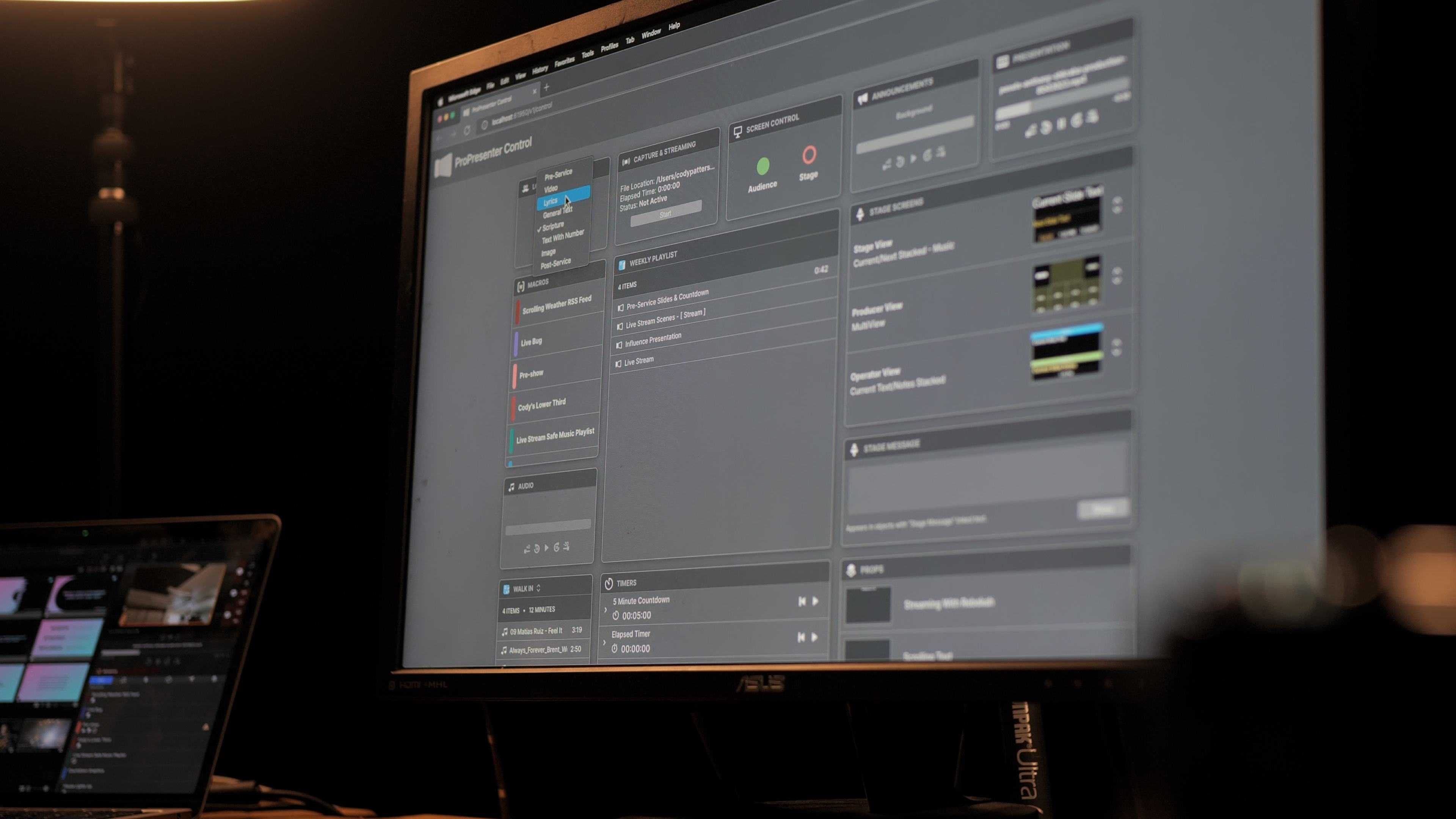 screenshot of ProPresenter