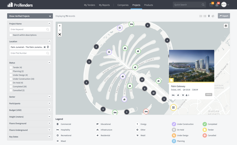 screenshot of ProTenders