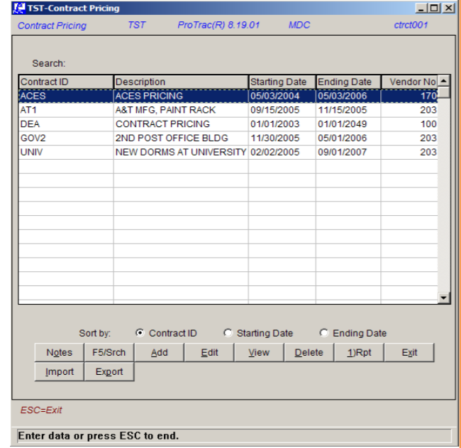 screenshot of ProTrac