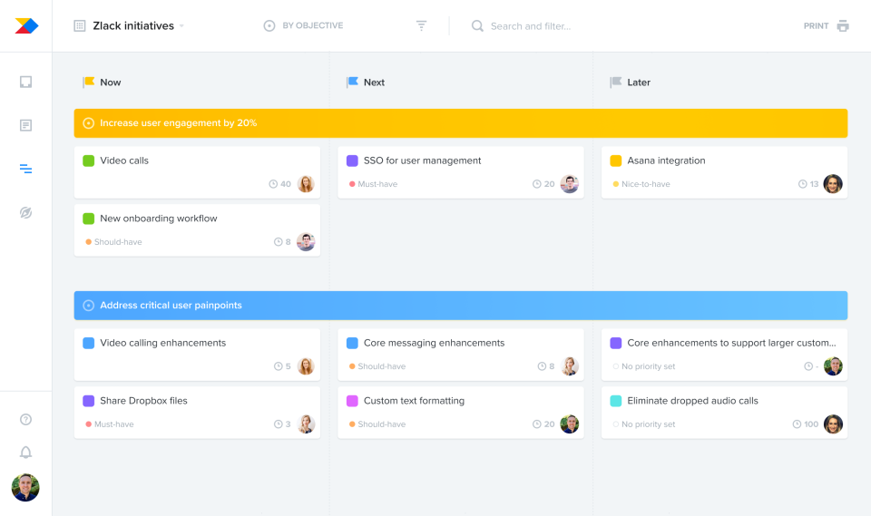screenshot of Productboard