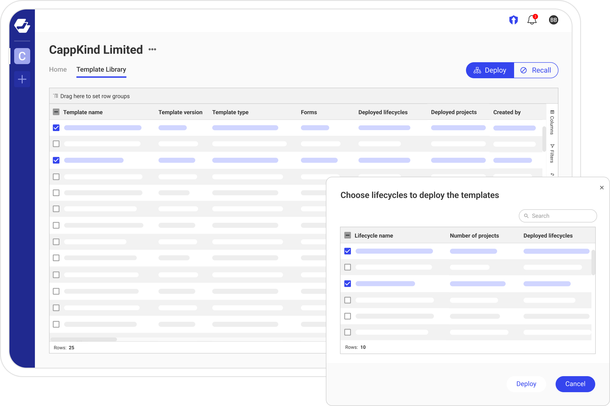 screenshot of ProjectDeck