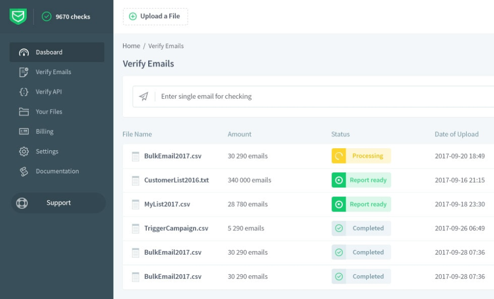 screenshot of Proofy