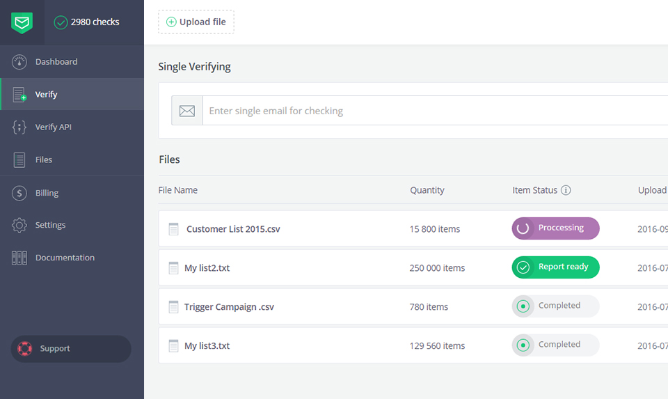 screenshot of Proofy