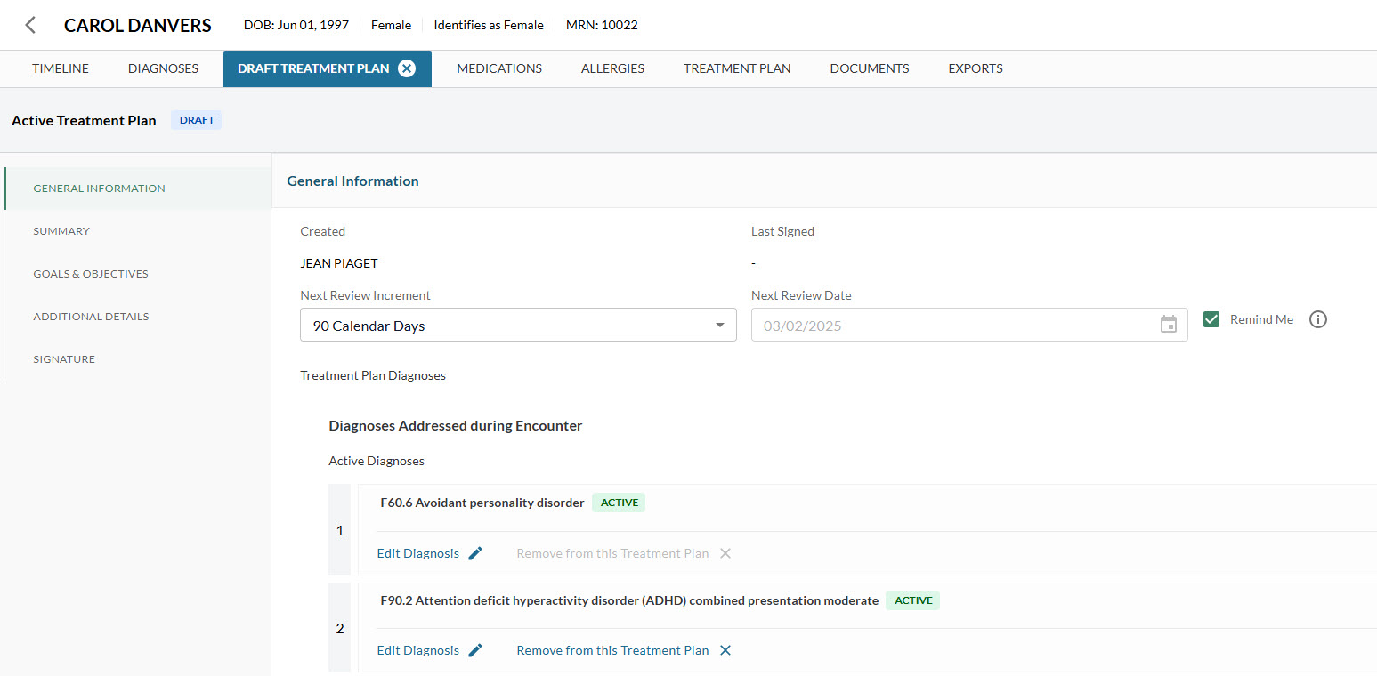 screenshot of ProsperityEHR