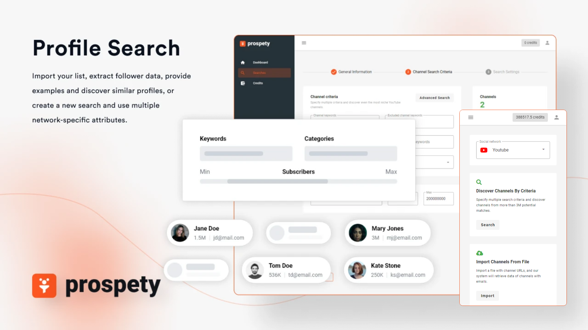 screenshot of Prospety