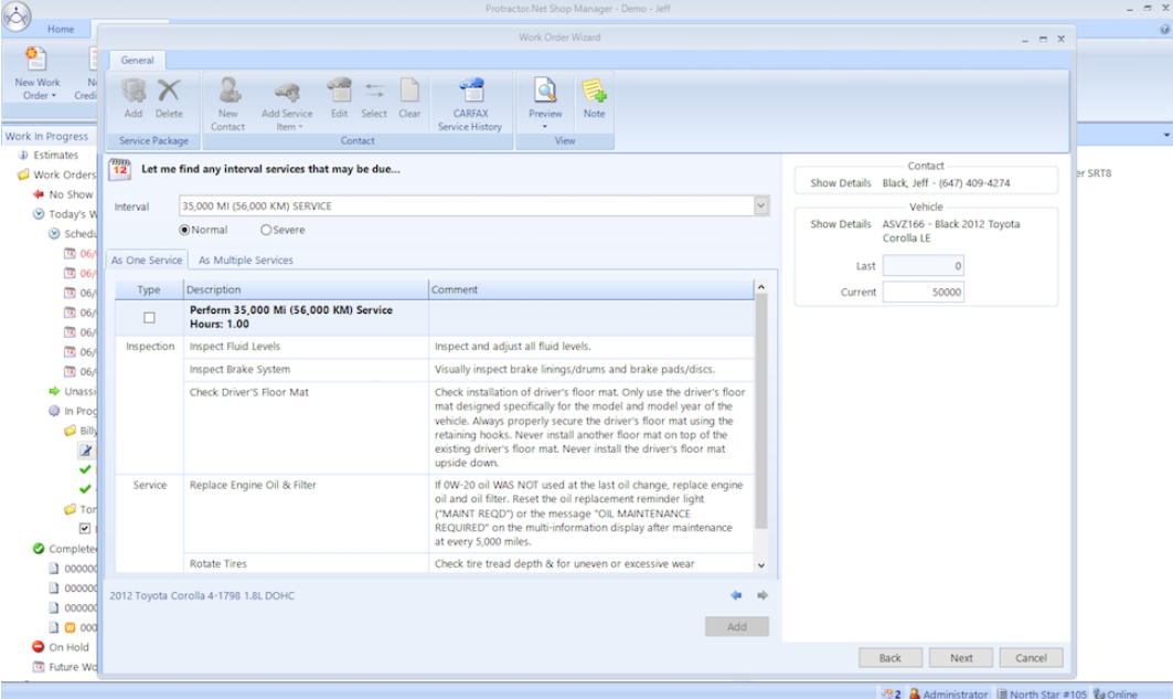 screenshot of Protractor