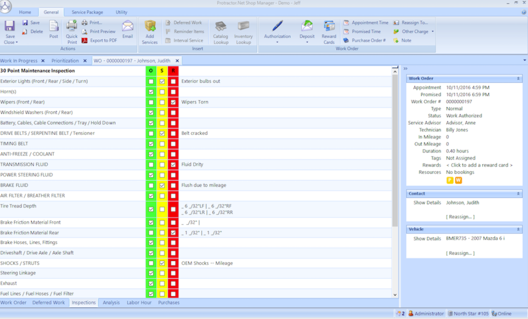 screenshot of Protractor