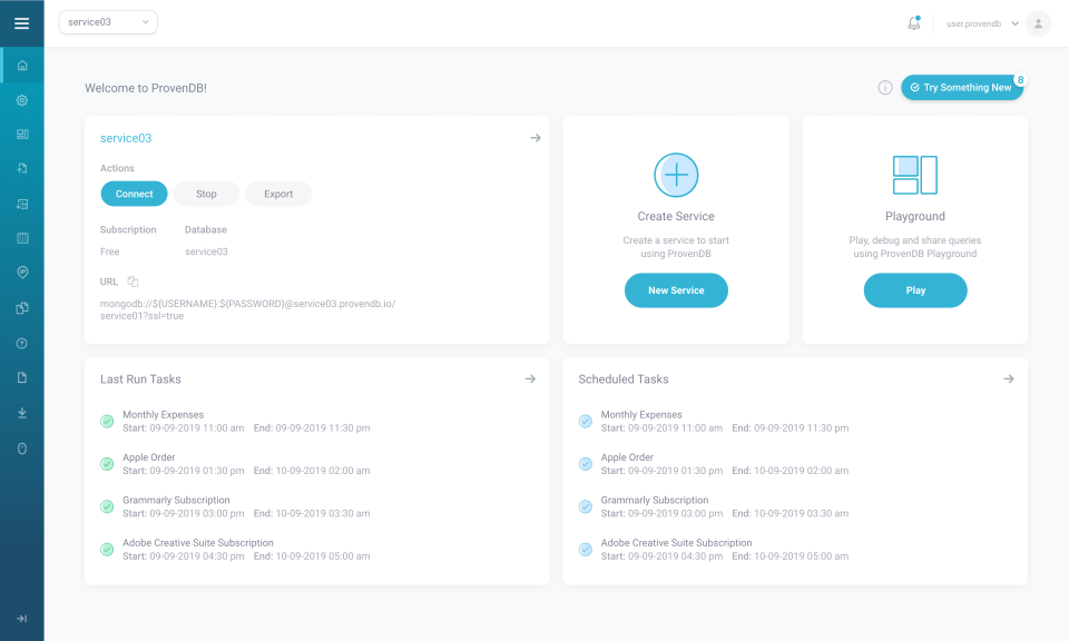 screenshot of ProvenDB