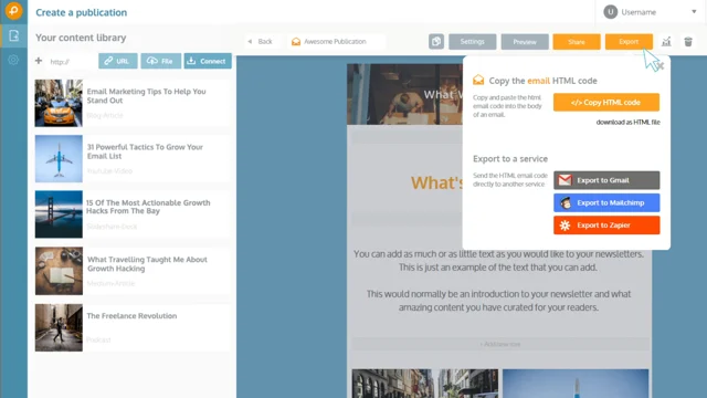 screenshot of Publicate