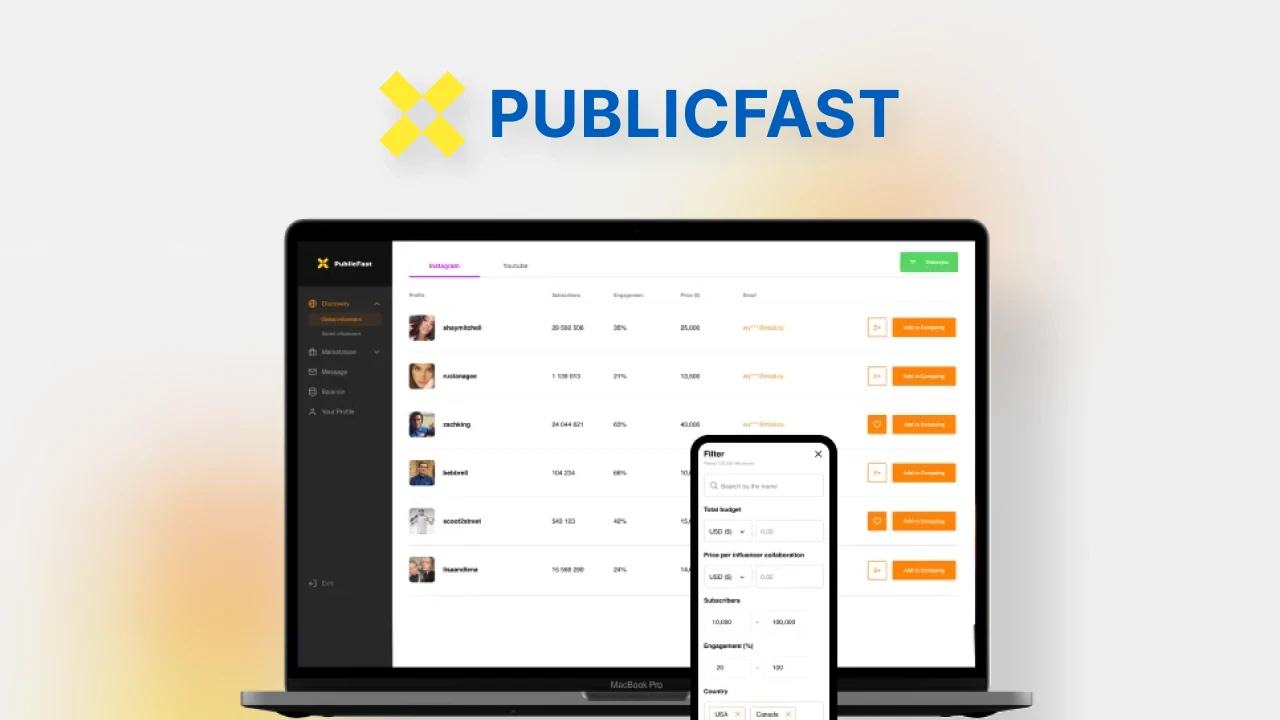 screenshot of Publicfast
