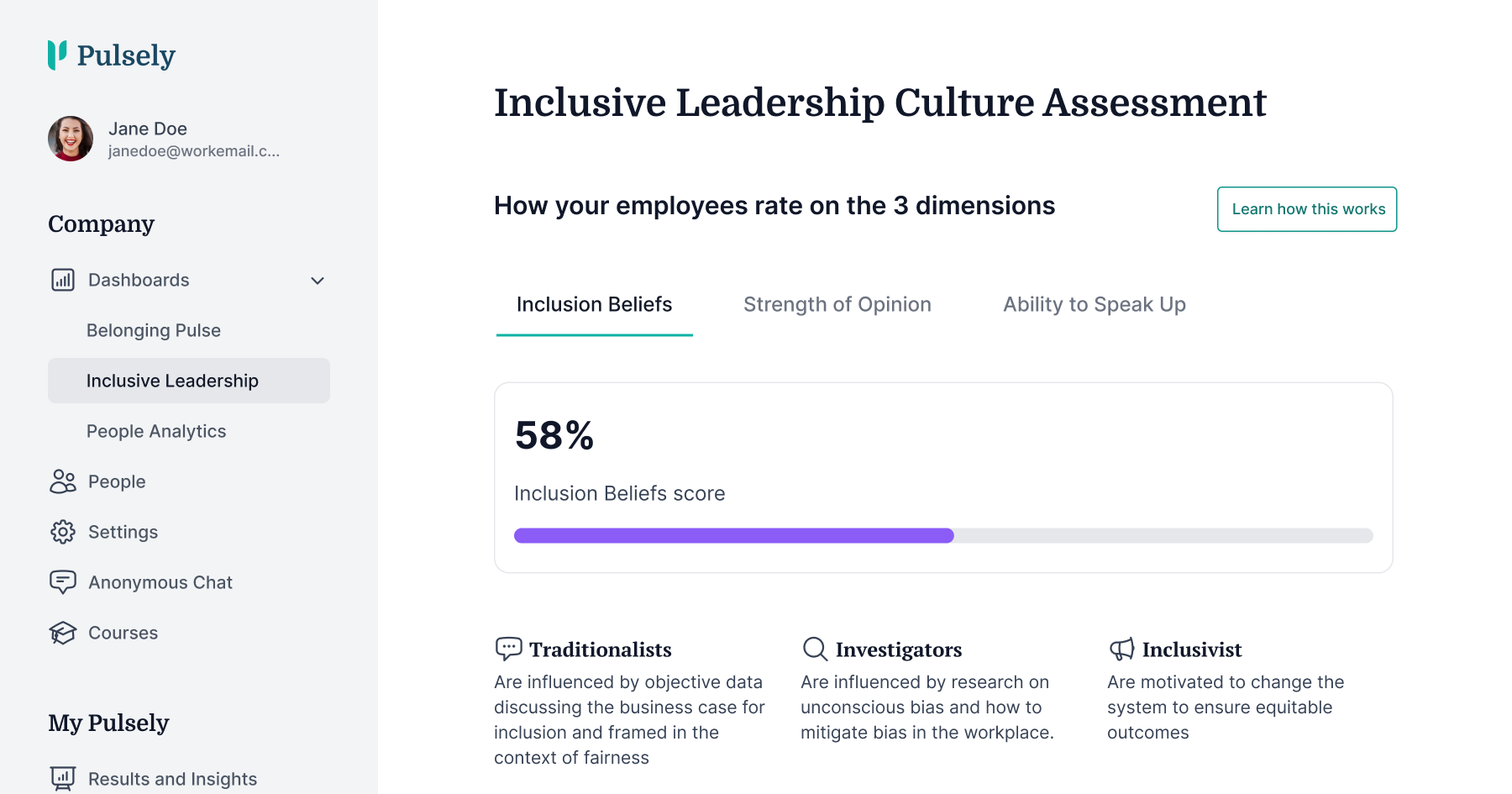 screenshot of Pulsely