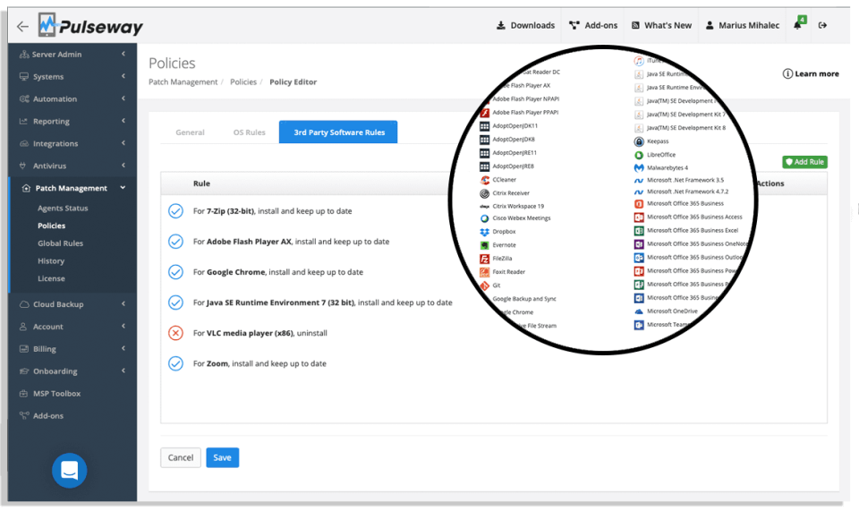 screenshot of Pulseway