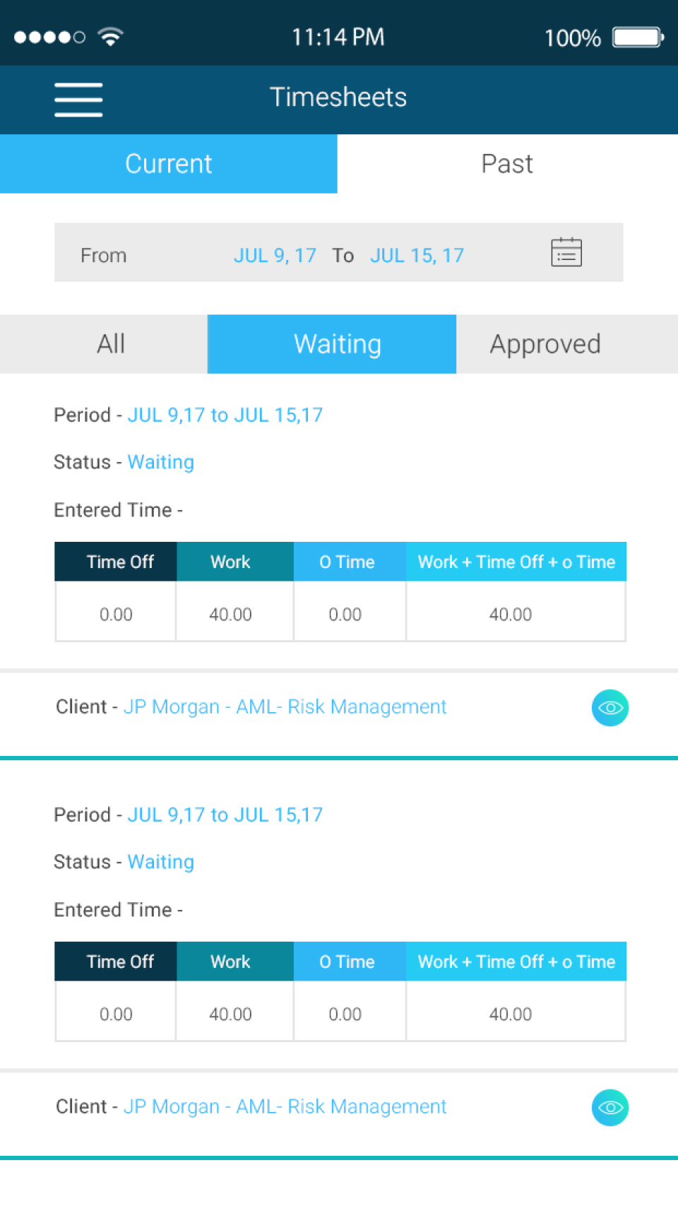 screenshot of PurelyTracking