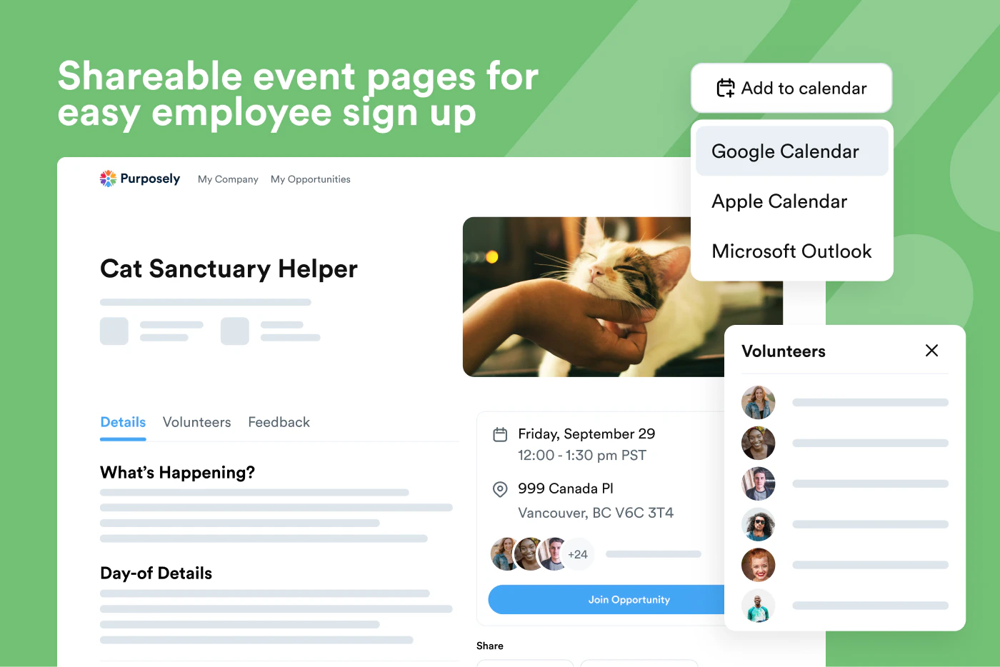 screenshot of Purposely