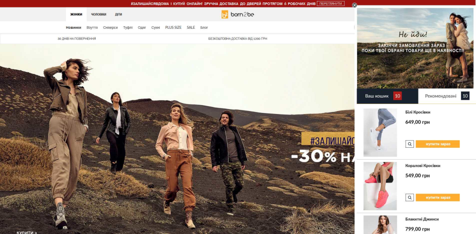 screenshot of PushAd