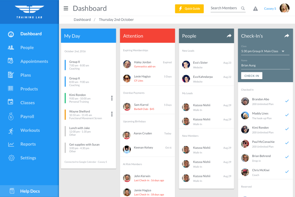 screenshot of PushPress