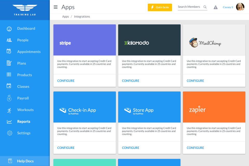 screenshot of PushPress