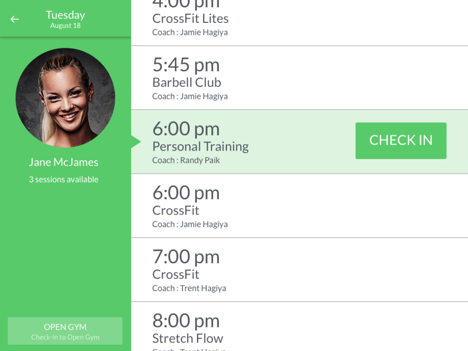 screenshot of PushPress