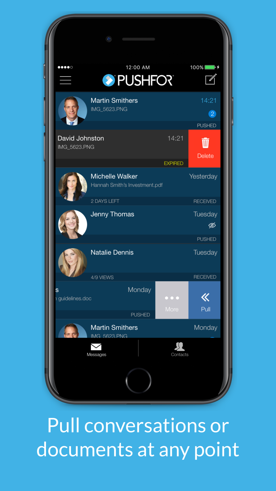 screenshot of Pushfor