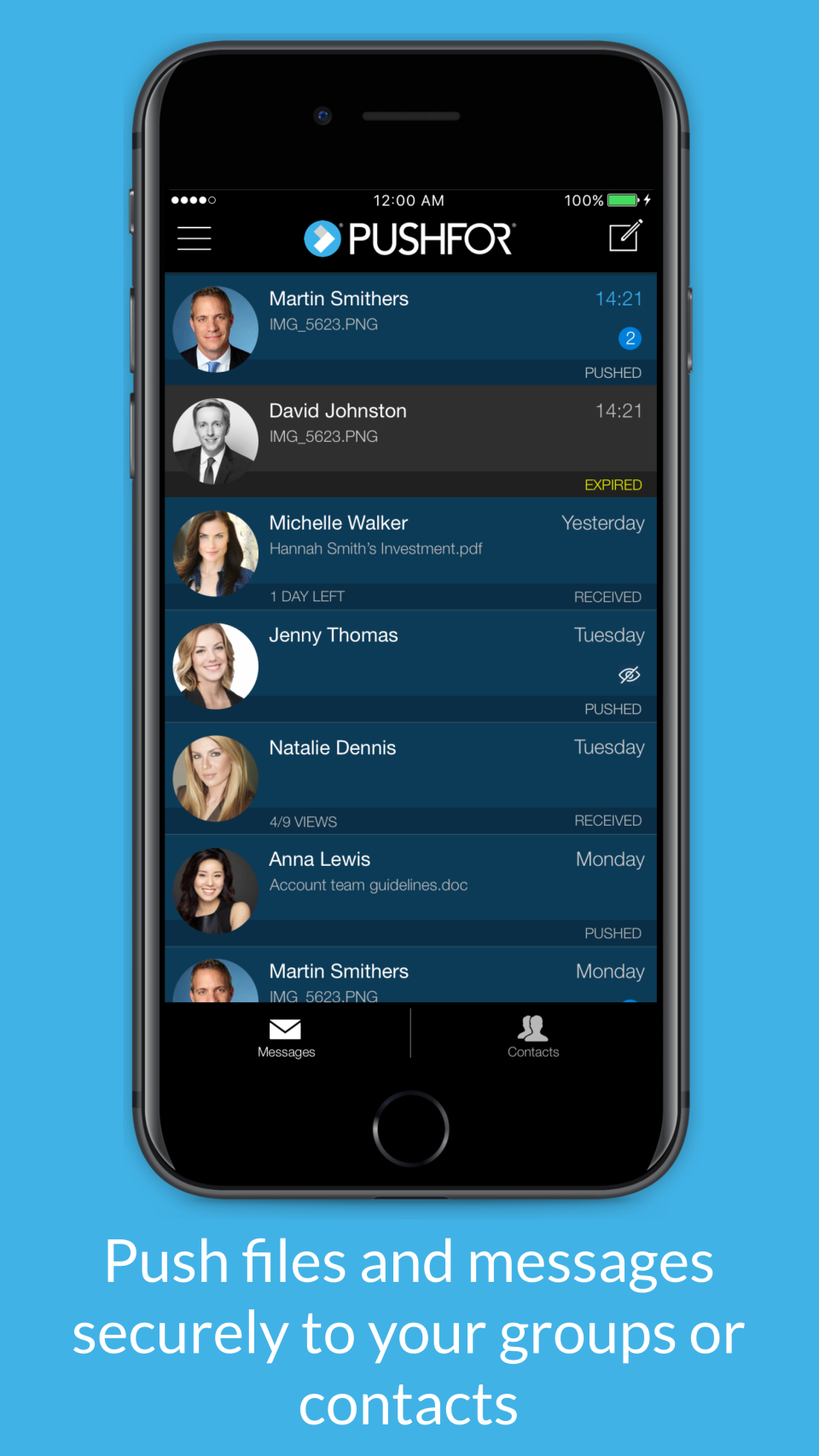 screenshot of Pushfor