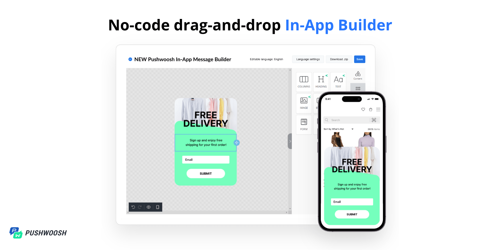 screenshot of Pushwoosh