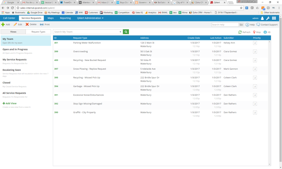 screenshot of QAlert