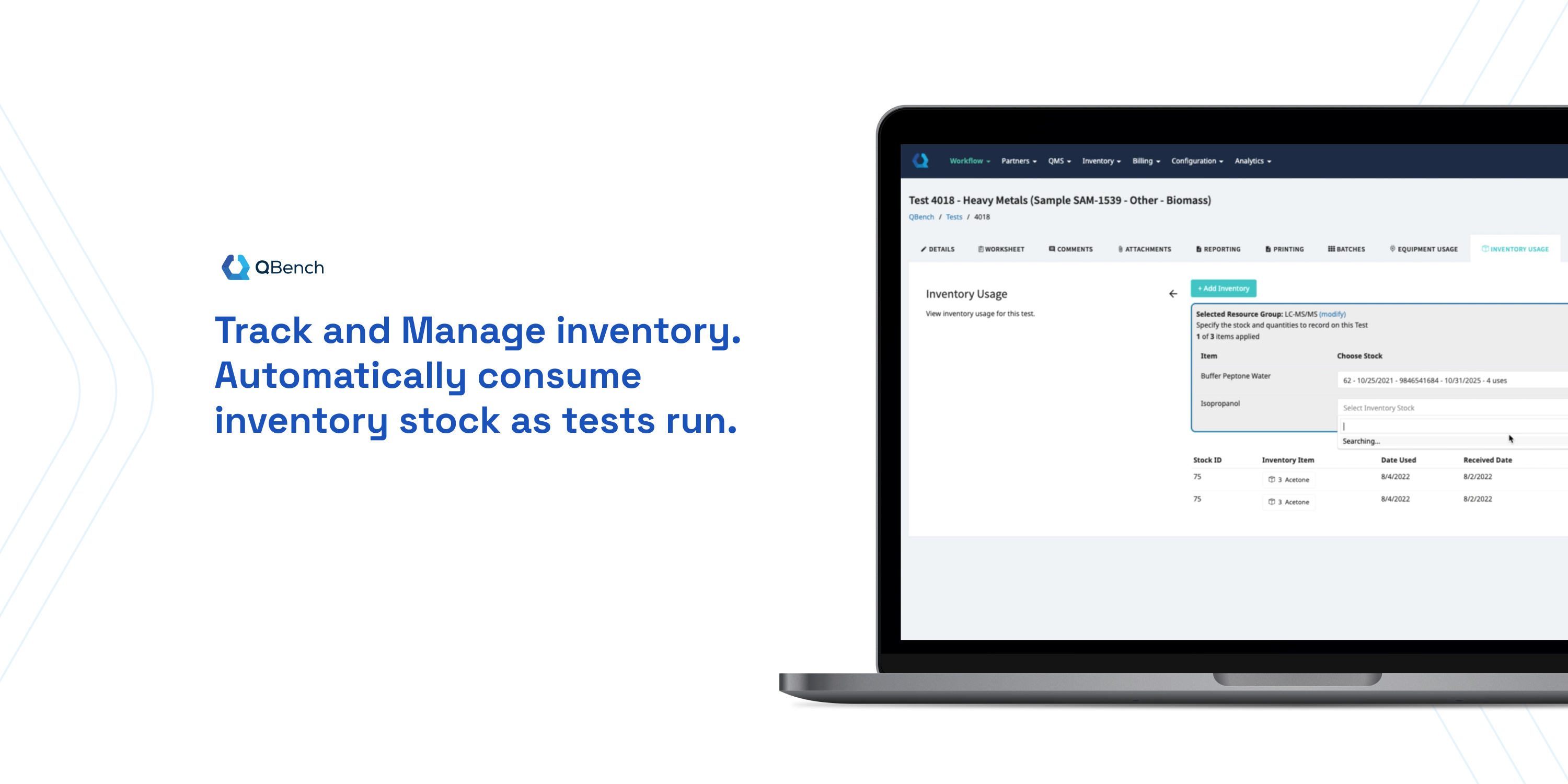 screenshot of QBench