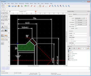 screenshot of QCAD