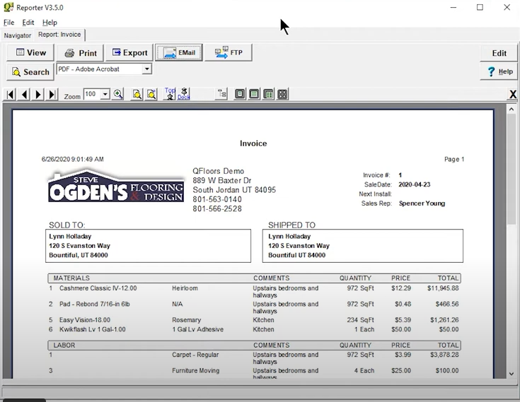 screenshot of QFloors