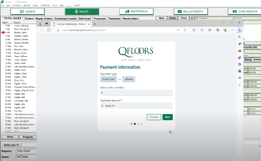 screenshot of QFloors