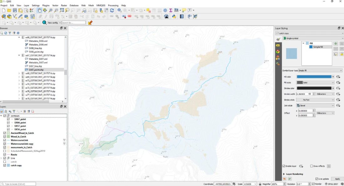 screenshot of QGIS