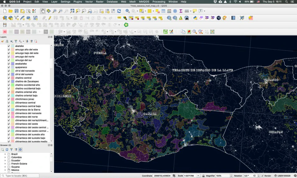 screenshot of QGIS