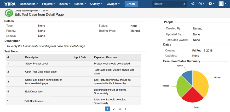 screenshot of QMetry