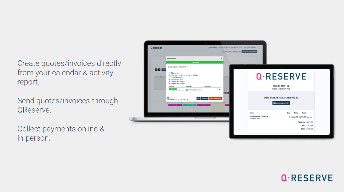 screenshot of QReserve