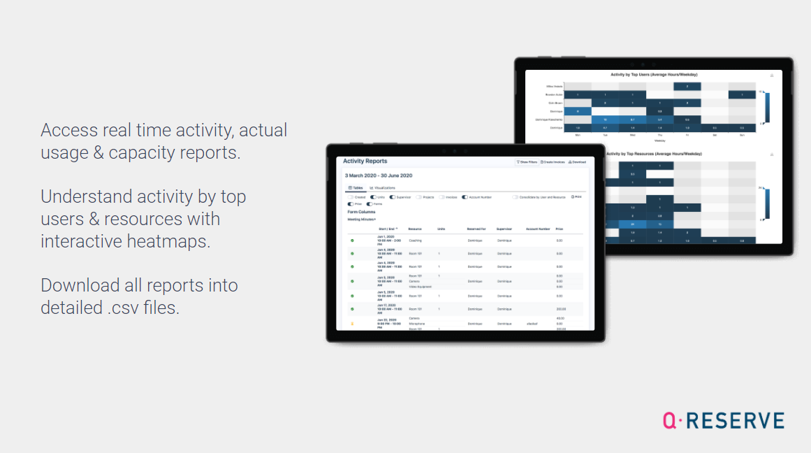 screenshot of QReserve