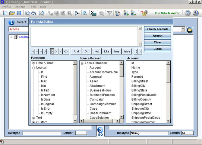 screenshot of QXchange