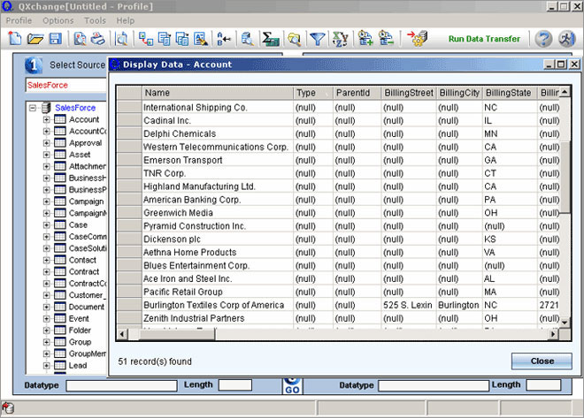 screenshot of QXchange